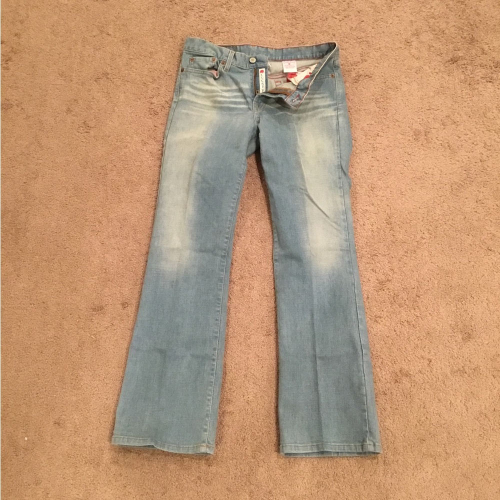 Lucky Brand Flare Blue Jeans with Vintage Finish